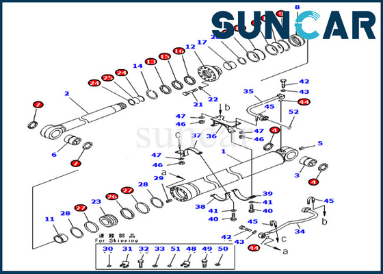 खरीदें कोमात्सु PC800-8 PC850-8 PC800LC-8 के लिए 707-99-69540 7079969540 बाल्टी सील किट हाइड्रोलिक सिलेंडर फिट बैठता है online manufacture
