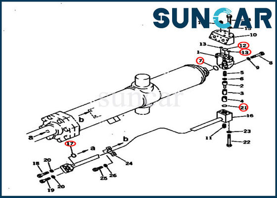 खरीदें 707-98-75420 7079875420 बुलडोजर लिफ्ट सील किट कोमात्सु सिलेंडर सील मरम्मत किट online manufacture