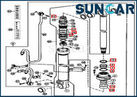 4662884 Boom Cylinder Seal Repair Kits For 2154D 200LC JOHN DEERE Models Equipment