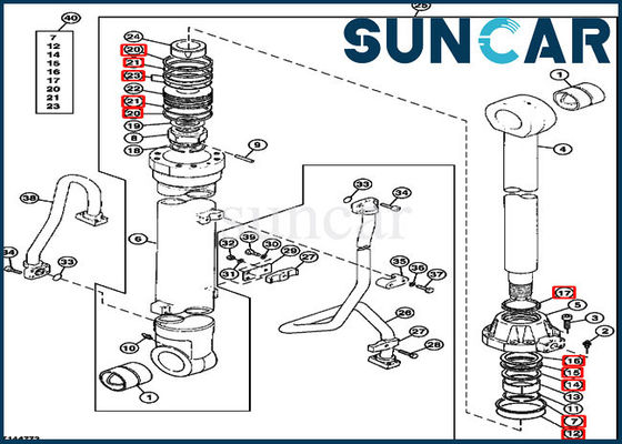 खरीदें AT194457 Hydraulic Boom Cylinder Seal Kit Fits Excavator 790 John Deere online manufacture