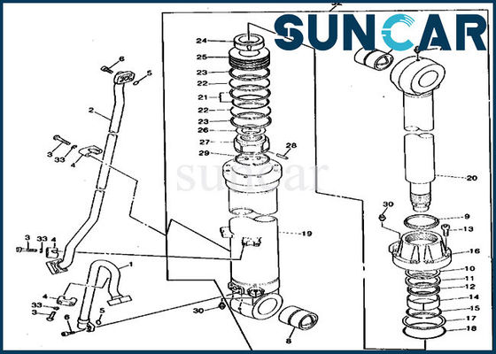 खरीदें TH103347 Seal Repair Kit Deere Excavator Arm Cylinder Service Kits online manufacture
