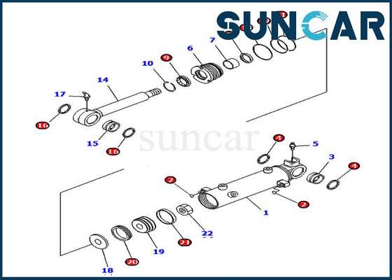 खरीदें 707-98-13890 कोमात्सु PC2000-8 PC20MR-2 ब्लेड लिफ्ट सर्विस किट खुदाई हाइड्रोलिक सिलेंडर किट online manufacture