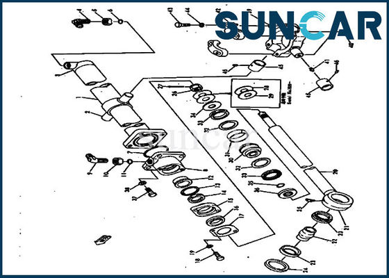 KOMATSU D20A-2 सिलेंडर हाइड्रोलिक तेल सील किट 101-61-05010