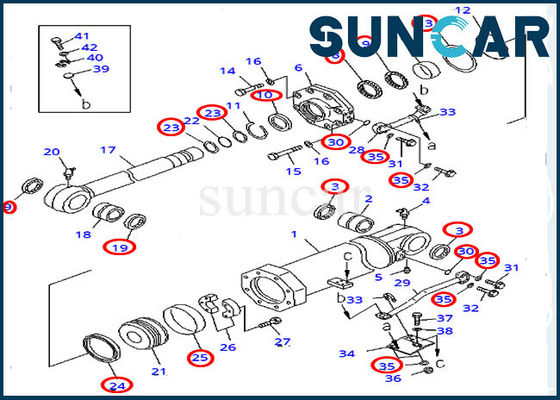 707-99-74440 सर्विस किट कोमात्सु सिलेंडर सील मरम्मत किट D375A-3 D375A-5 बुलडोजर फिट बैठता है