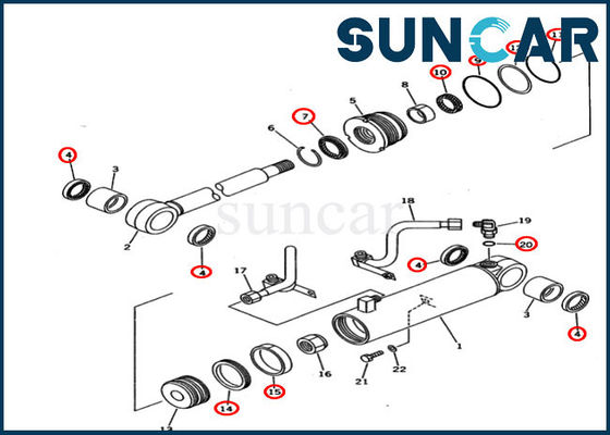 707-98-34510 7079834510 D40PF-5 कोमात्सु के लिए सिलेंडर सीलिंग किट रिप्लेसमेंट किट