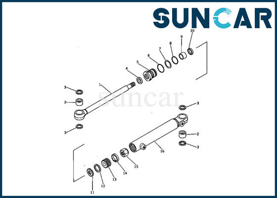 स्विंग सिलेंडर 707-00-50340 OEM PC05-1 खुदाई कोमात्सु सिलेंडर आंतरिक मरम्मत सील किट