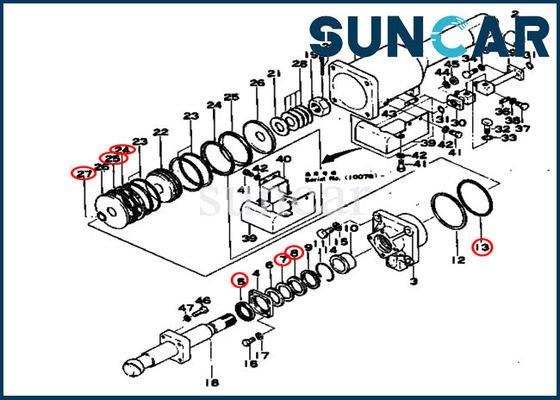 150-81-05010 टिल्ट सिलेंडर सर्विस किट 1508105010 D80A-12 D85A-12 कोमात्सु के लिए सील मरम्मत किट