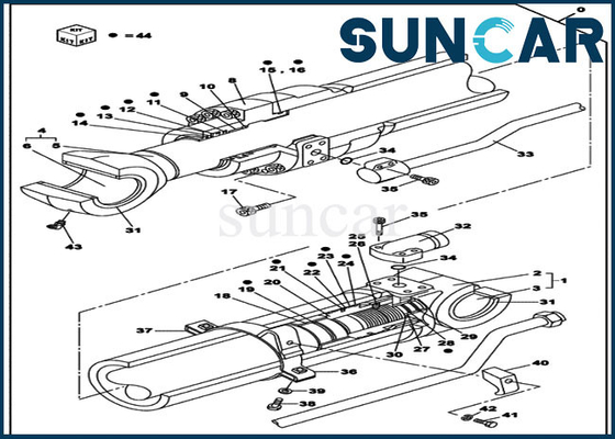 CASE Dipper/ Arm Seal Kit LZ011200 Cylinder Replacement Kit Fits Excavator CX210C LC CX210D LC