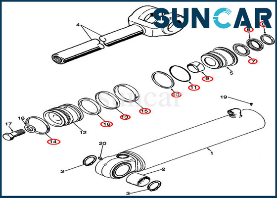 Case Steering Seal Kit 87363451 Cylinder Replacement Kits Fits 921G 821E 921F 821G Loader