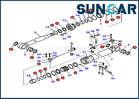 707-99-48731 कोमात्सु सीलिंग किट PC220LC-8M0 PC220-8M0 हाइड्रोलिक सिलेंडर रिप्लेसमेंट किट