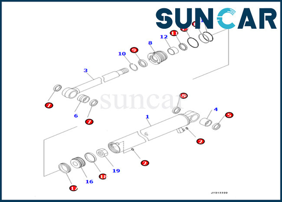 707-98-14990 कोमात्सु आर्म सिलेंडर रिपेयर सील किट PC22MR-3 PCPC26MR-3 PC20MR-3 फिट बैठता है