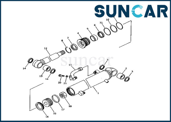 7079822200 707-98-22200 PC25-1 PC25R-1 के लिए कोमात्सु उच्च गुणवत्ता वाले आर्म सिलेंडर सील मरम्मत किट