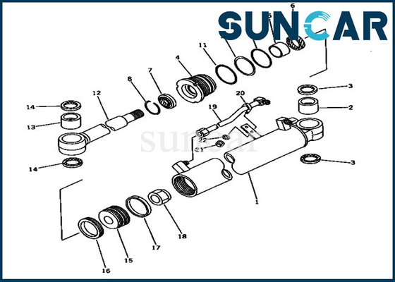20S-63-02050 20S6302050 PC20-6 PC30-6 स्विंग सिलेंडर अस्सी मरम्मत किट भागों के लिए कोमात्सु सील किट