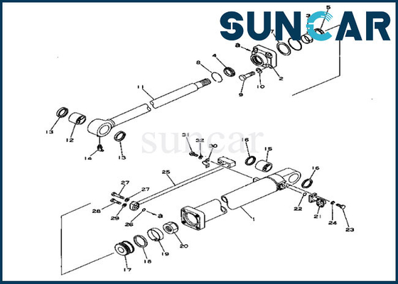 207-63-76100 मॉडल के लिए बाल्टी मरम्मत सील किट PC300-1 PC300LC-1 2076376100 कोमात्सु सिलेंडर सर्विस किट