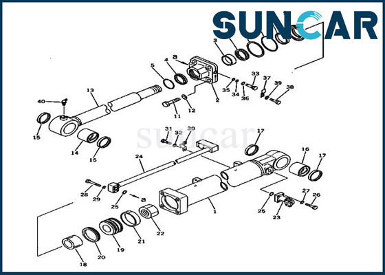 207-63-62101 PC300-3 PC300LC-3 कोमात्सु सिलेंडर अस्सी खुदाई सेवा भागों के लिए आर्म सील मरम्मत किट