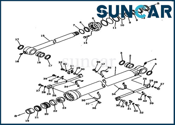 207-63-72100 2076372100 PC300-3 PC300LC-3 सिलेंडर अस्सी कोमात्सु के लिए बाल्टी सील किट सर्विस किट