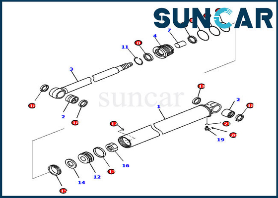 707-98-23970 आर्म सर्विस किट PC35MR-3 PC35MR-5 कोमात्सु खुदाई सिलेंडर सील किट