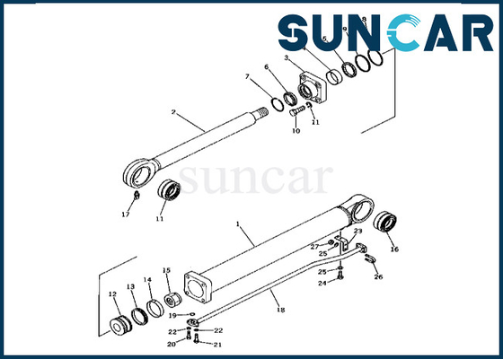 PC400-1 PC400LC-1 के लिए कोमात्सु उच्च गुणवत्ता वाले 208-63-75300 2086375300 बाल्टी सिलेंडर सील किट