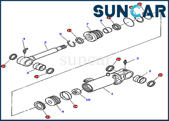 878000418 खुदाई सेवा भागों के लिए ब्लेड सिलेंडर सील मरम्मत किट PC45R-8 PC45-1 Komatsu